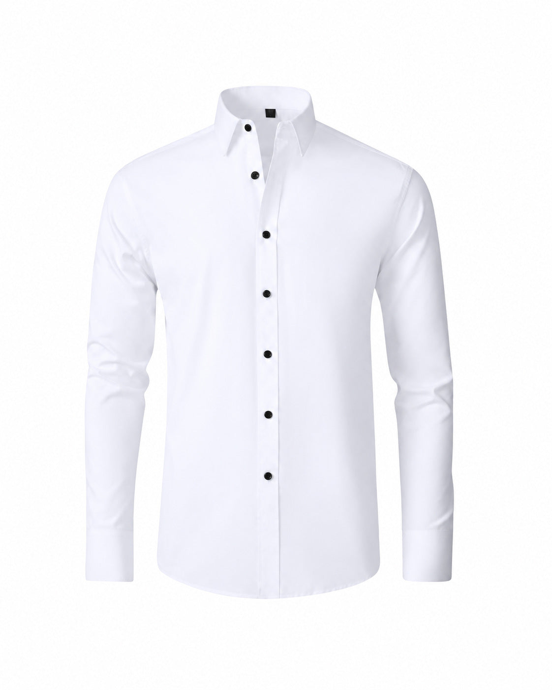 Men's Long-Sleeve Cotton Dress Shirt - Parkview - White
