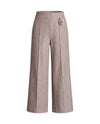 Women's Wool Wide-Leg Pants - Salomea - Camel