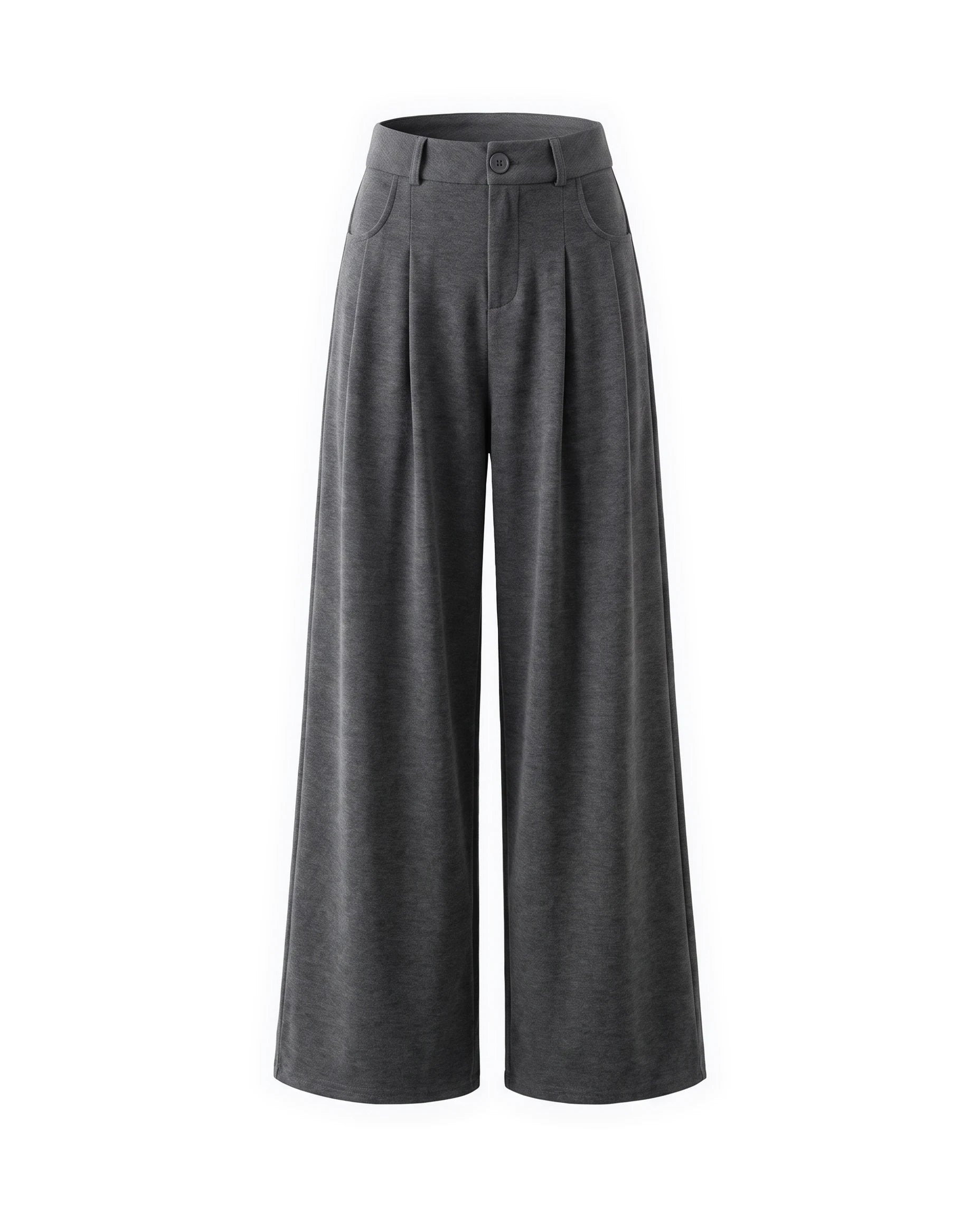 Women's Wide-Leg Pants - Serena - Dark Gray