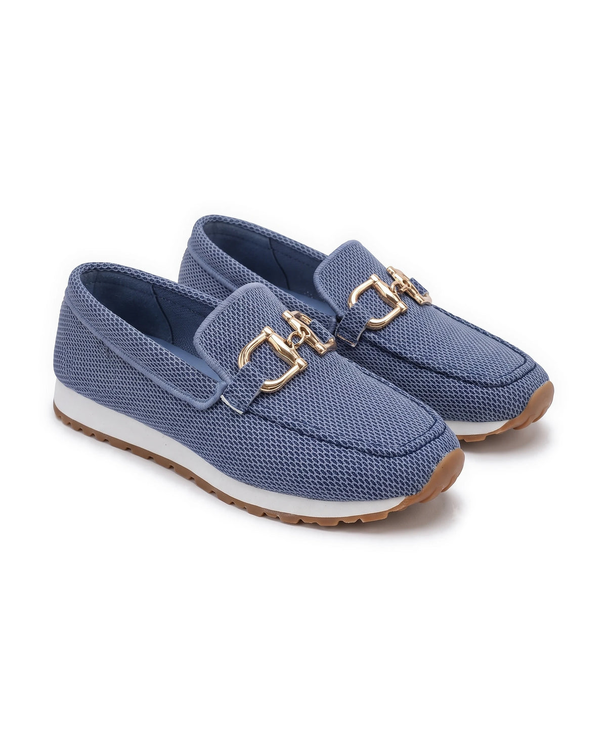 Women's Knit Platform Loafers - Teodora - Blue
