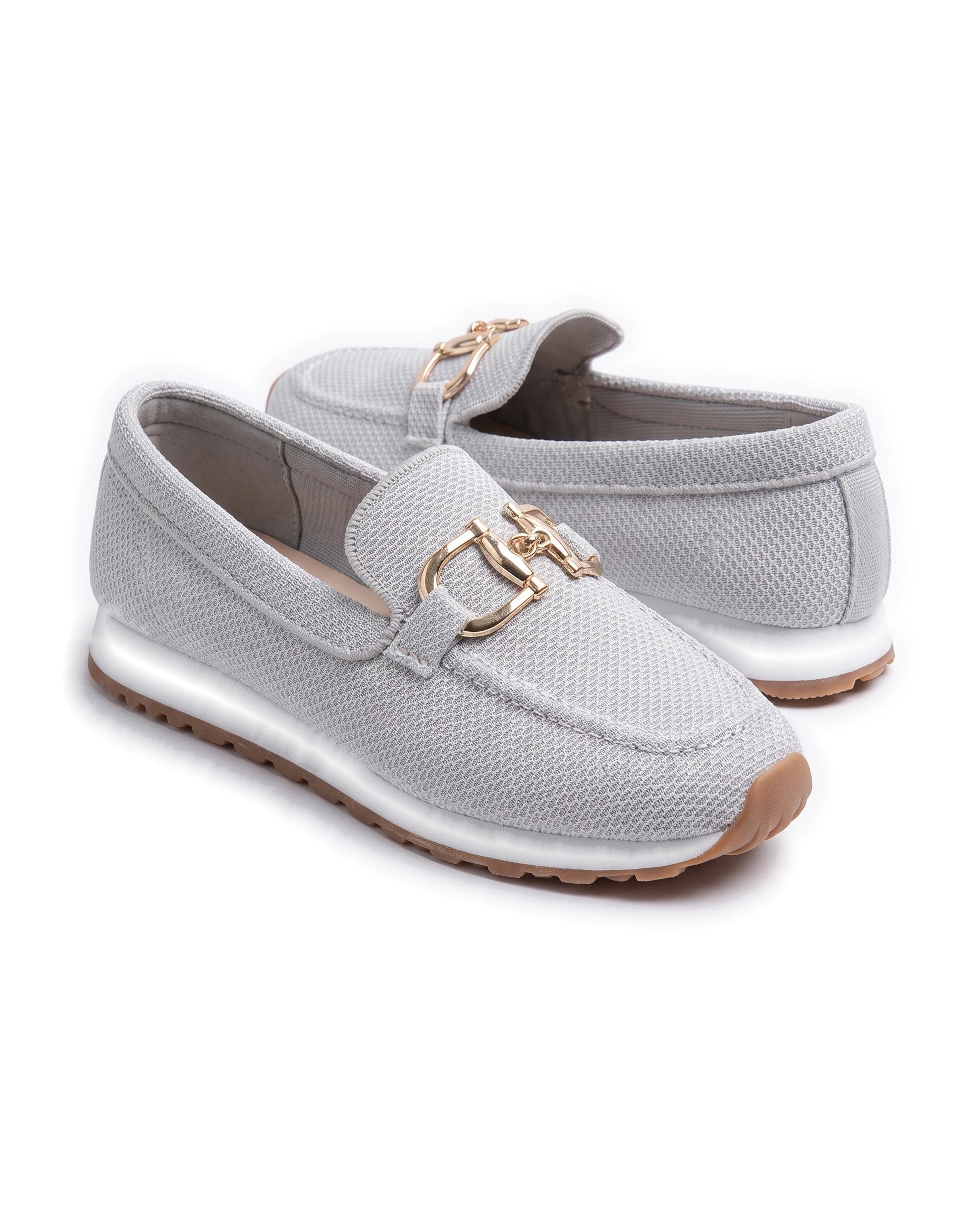 Women's Knit Platform Loafers - Teodora - White