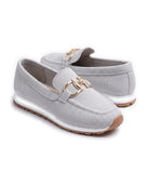 Women's Knit Platform Loafers - Teodora - White