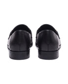 Women's Chain-Trim Leather Loafers - Duchess - Pair Back View