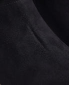Women's Faux Suede Sherpa-Cuff Ankle Boots - Sabina - Detail Material Texture