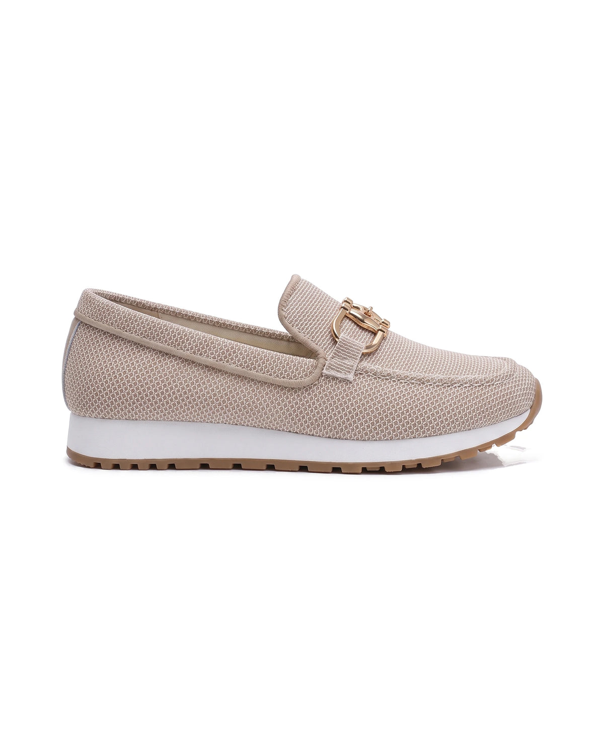 Women's Knit Platform Loafers - Teodora - Side Profile