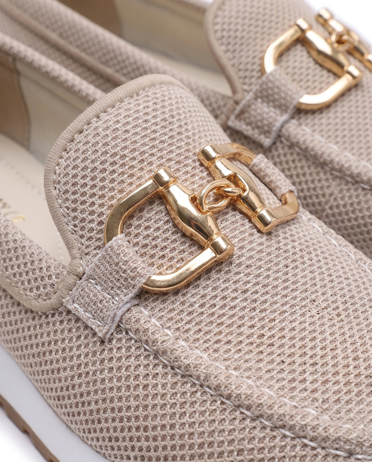 Women's Knit Platform Loafers - Teodora - Detail Chain Trim