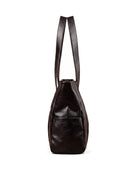 Women's Large Faux Leather Tote - Margaux - Side View