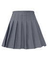 Women's Pleated Mini Skirt - Oxford - Gray