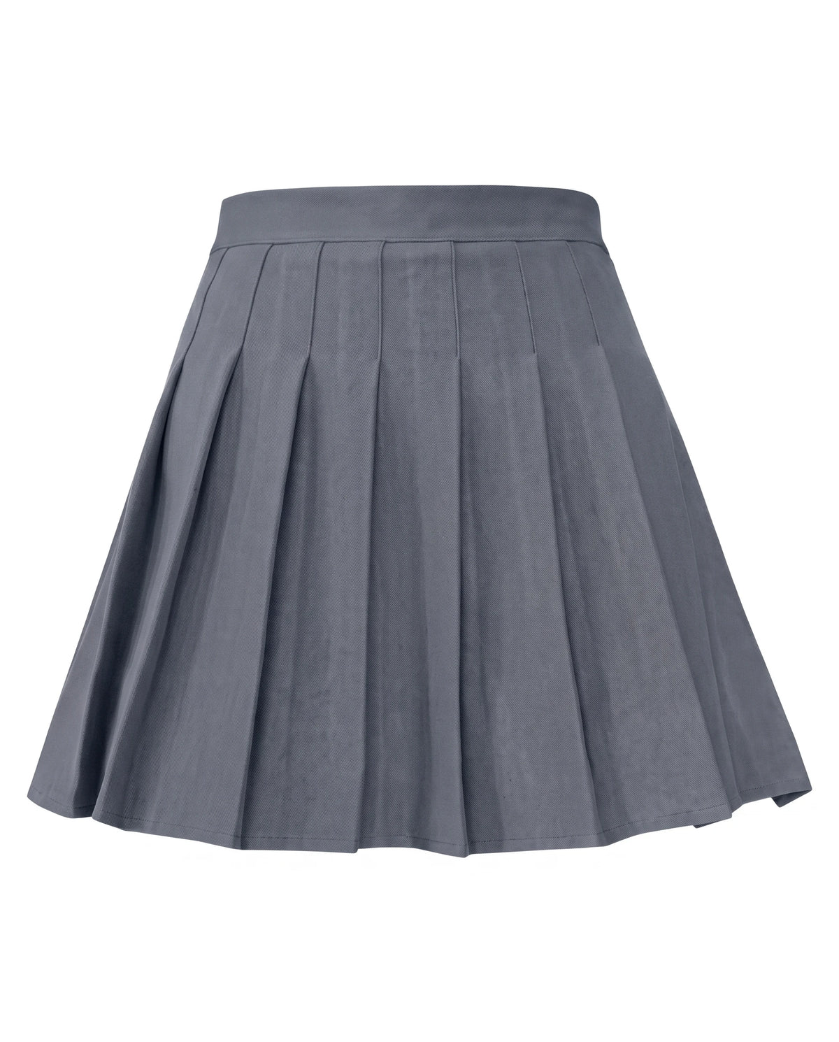 Women's Pleated Mini Skirt - Oxford - Gray