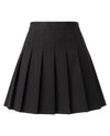 Women's Pleated Mini Skirt - Oxford - Black