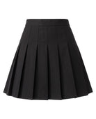 Women's Pleated Mini Skirt - Oxford - Black