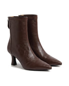 Women's Pointed-Toe Ankle Boots - Ninetta - Brown
