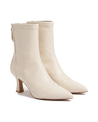 Women's Pointed-Toe Ankle Boots - Ninetta - Cream