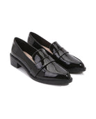Women's Pointed-Toe Loafers - Giacinta - Black Patent