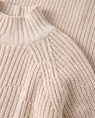Women's Rib-Knit Raglan Sweater Dress - Claudia - Raglan Sleeve and Neck Detail