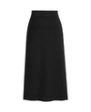 Women's Ribbed Knit Midi Skirt - Beatrice - Black