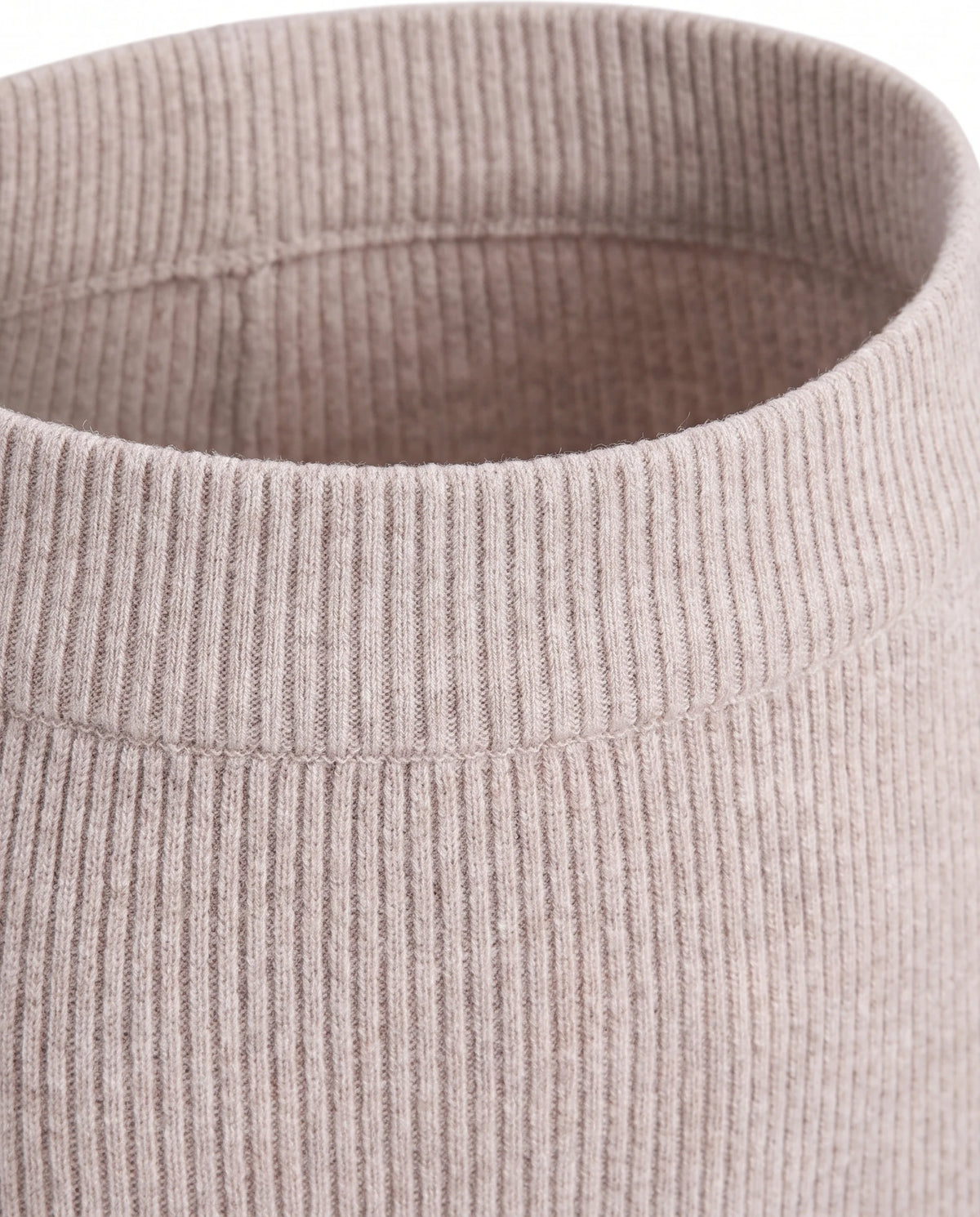 Women's Ribbed Knit Midi Skirt - Beatrice - Ribbed Waistband Detail