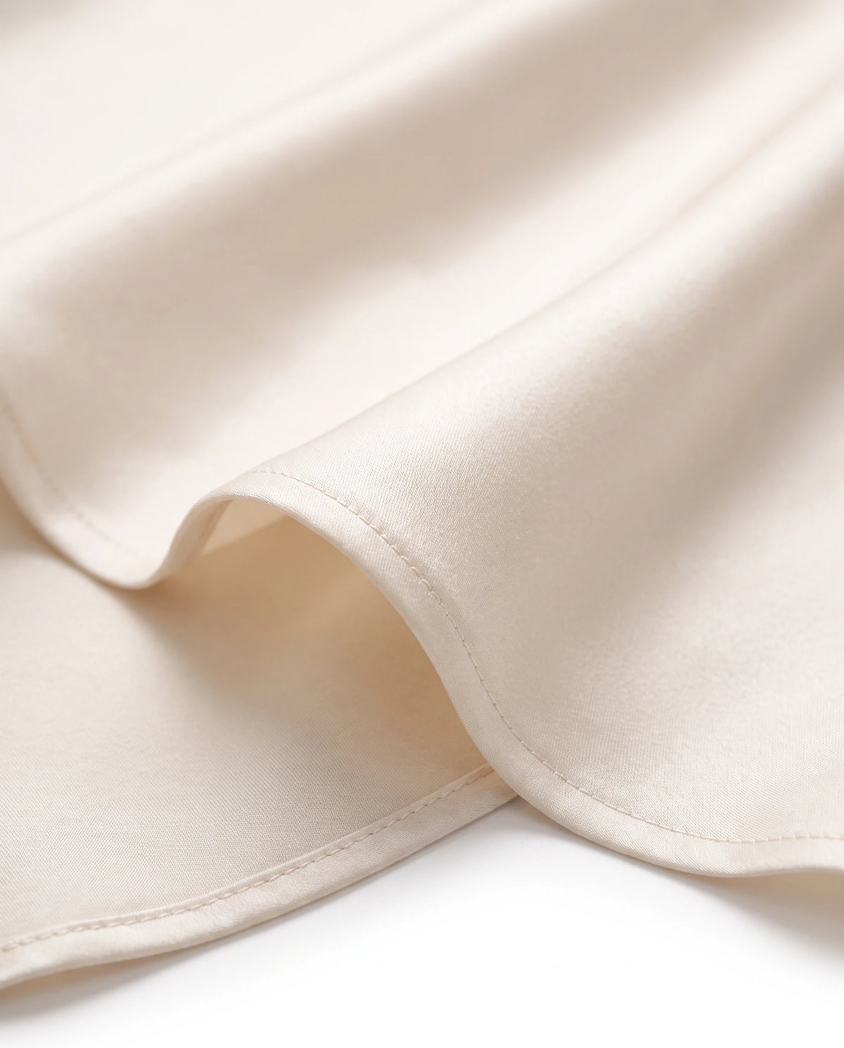 Women's Satin Maxi Skirt - Hem Detail