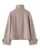 Women's Stand-Collar Short Coat - Victoria - Back View