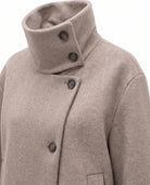 Women's Stand-Collar Short Coat - Victoria - Detail Stand Collar