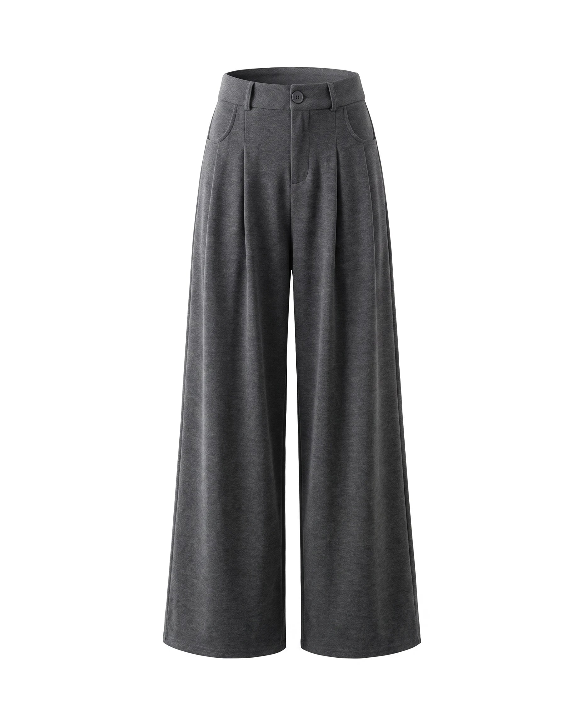 Women's Wide-Leg Pants - Serena - Dark Gray