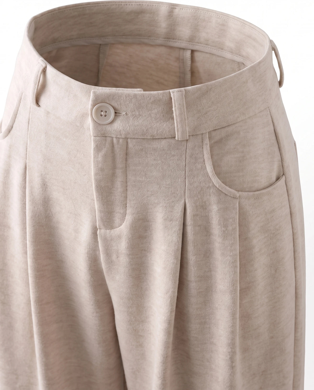 Women's Wide-Leg Pants - Serena - Waistband and Pocket Detail