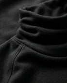Women's Wrap-Hem Turtleneck Fleece Dress - Cornelia - High Neck Detail
