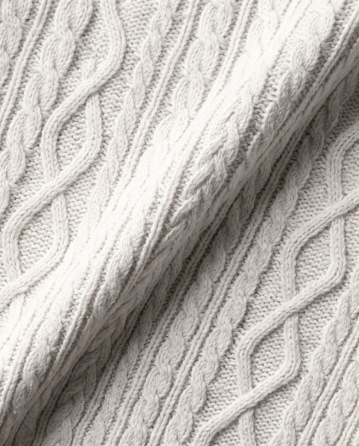 Men's Cable-Knit Quarter-Zip Sweater - Zermatt - Detail Cable Knit