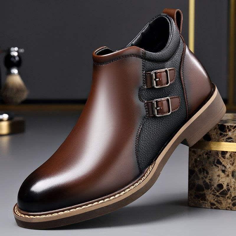 Men's Leather Side-Zip Ankle Boots - Bradford