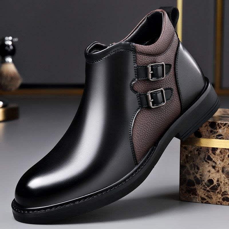 Men's Leather Side-Zip Ankle Boots - Bradford