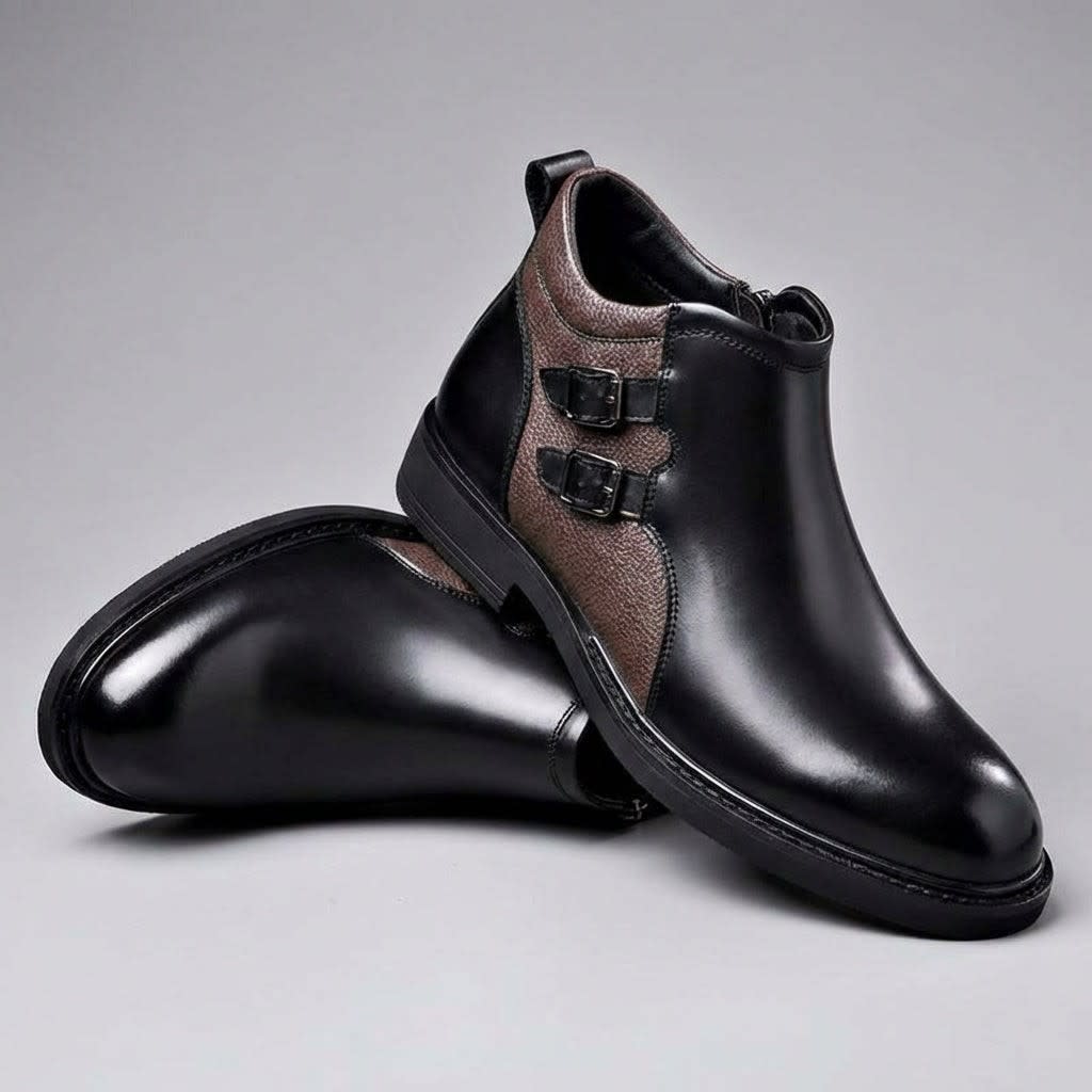 Men's Leather Side-Zip Ankle Boots - Bradford