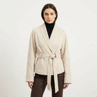 Women's Belted Suede Wrap Jacket - Carmen