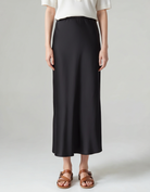 Women's Elastic-Waist Silk Skirt