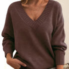 Women's Pleated V-Neck Blouse - Zenobia
