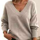 Women's Pleated V-Neck Blouse - Zenobia