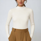 Women's Slim-Fit Ribbed Mock-Neck Top - Dallas