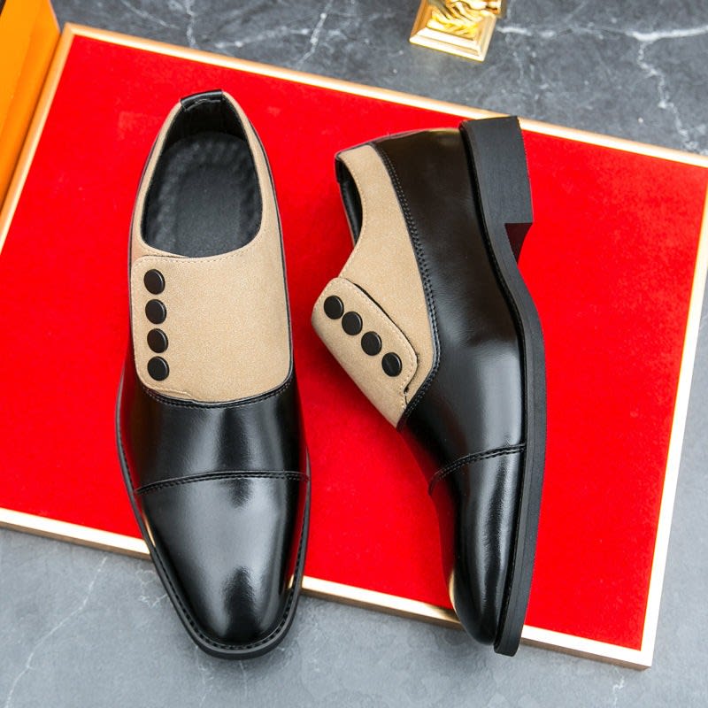 Men's Leather Cap-Toe Dress Shoes - Roderick