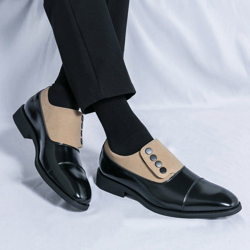 Men's Leather Cap-Toe Dress Shoes - Roderick