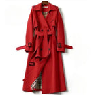 Women's Double-Breasted Belted Trench Coat - Francesca