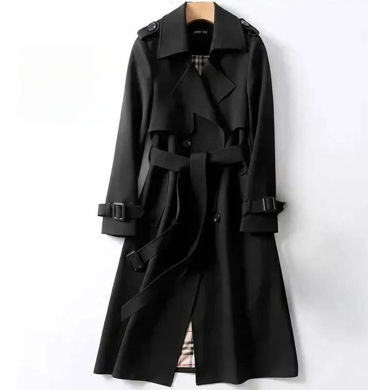 Women's Double-Breasted Belted Trench Coat - Francesca