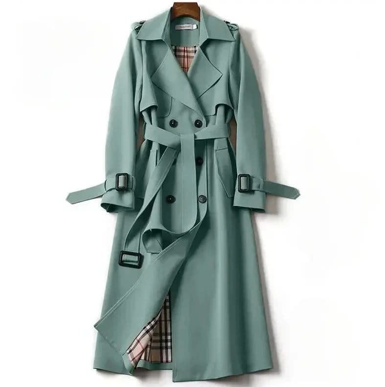 Women's Double-Breasted Belted Trench Coat - Francesca