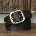 Men's Anchor-Embossed Leather Belt - Adam