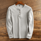 Men's Long-Sleeve Waffle Knit Henley