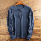 Men's Long-Sleeve Waffle Knit Henley