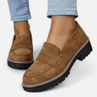 Women's Lug-Sole Penny Loafers - Jutta