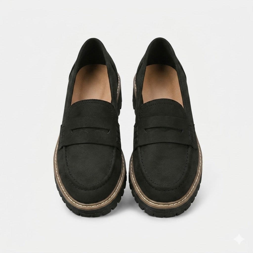 Women's Lug-Sole Penny Loafers - Jutta