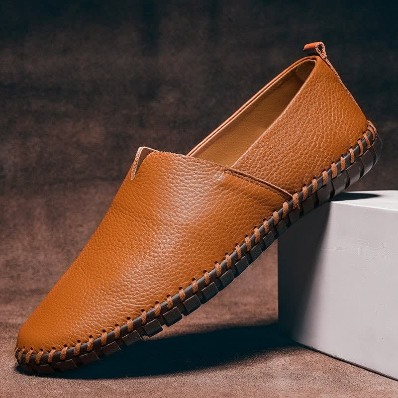 Men's Leather Slip-On Loafers - Abraham