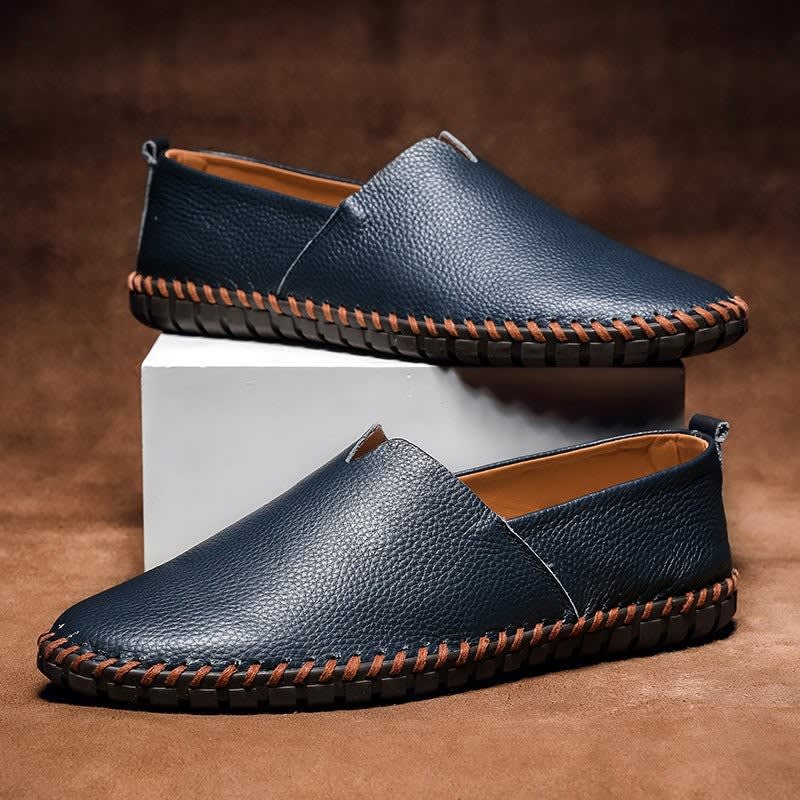 Men's Leather Slip-On Loafers - Abraham