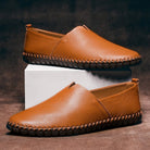 Men's Leather Slip-On Loafers - Abraham