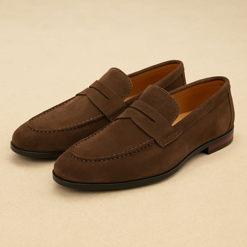 Men's Suede Penny Loafers - Albert